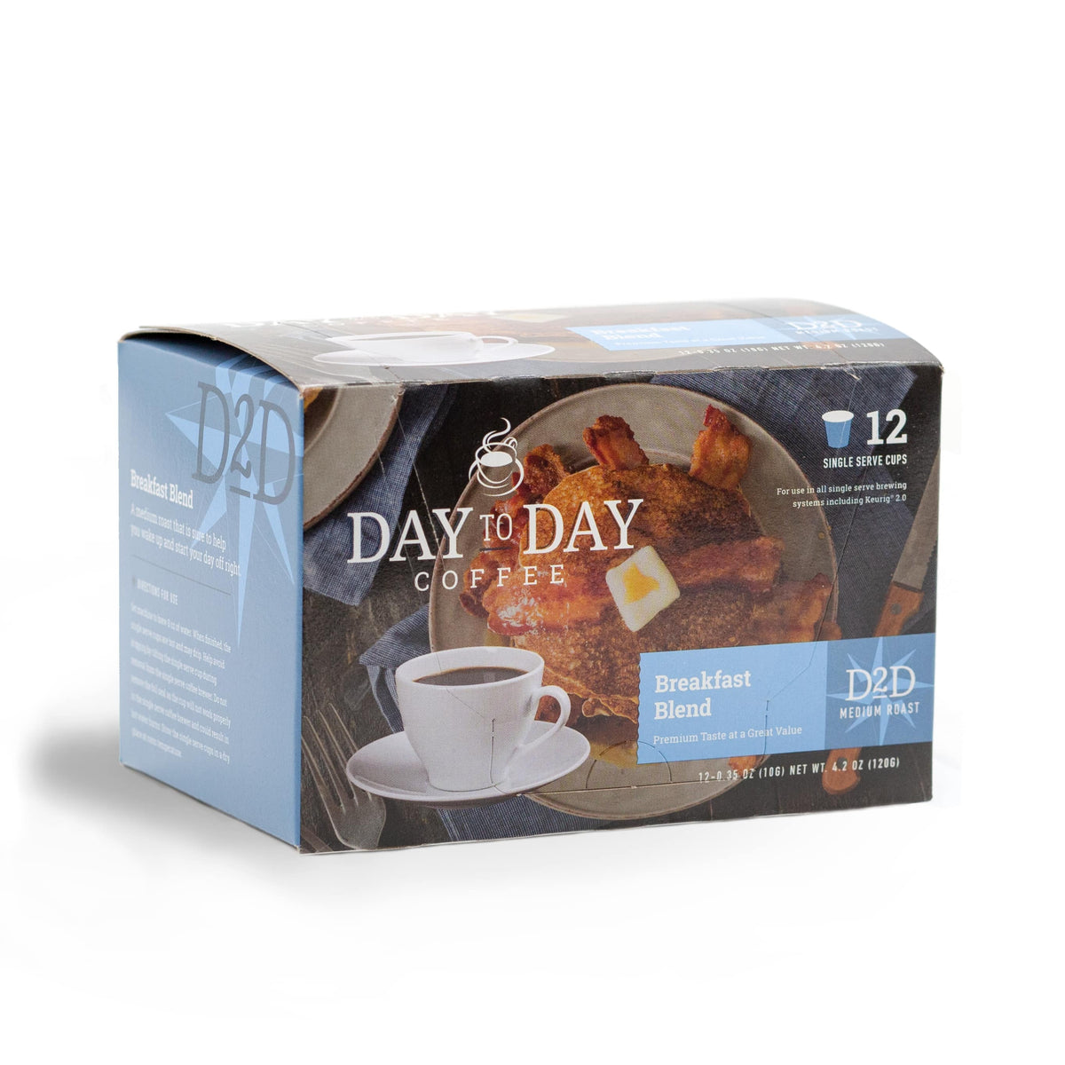 Day to day coffee 12 count breakfast blend medium roast  coffee pods for single serve coffee brewer 