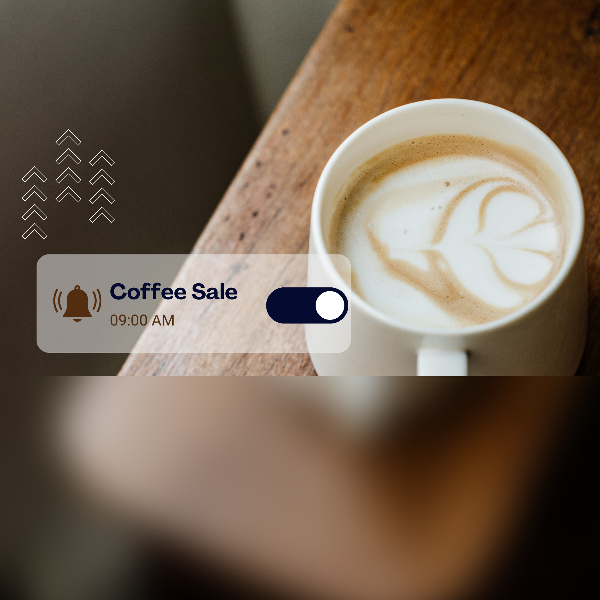 an alarm set for coffee sale