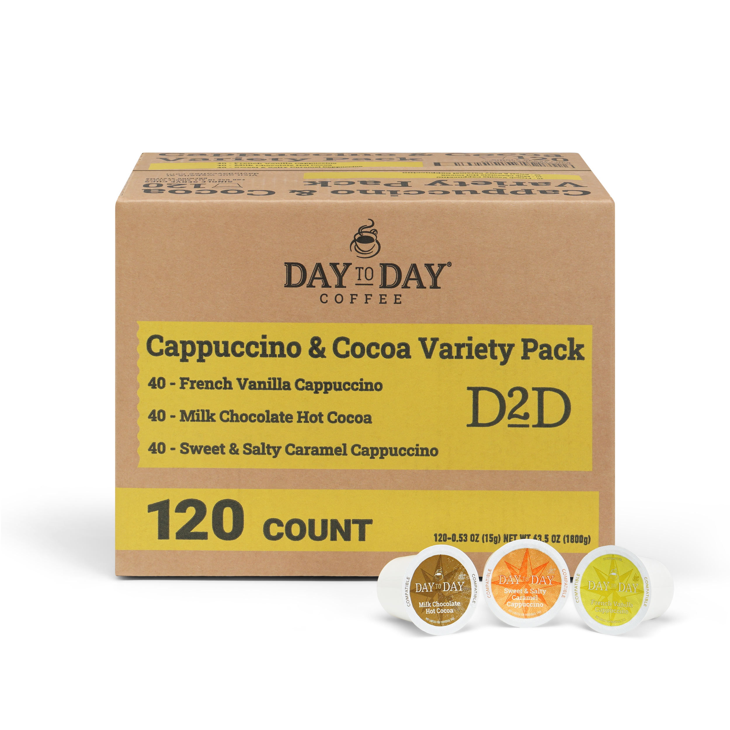 Cappuccino, Hot Cocoa Variety Pack Single Serve Coffee Pods