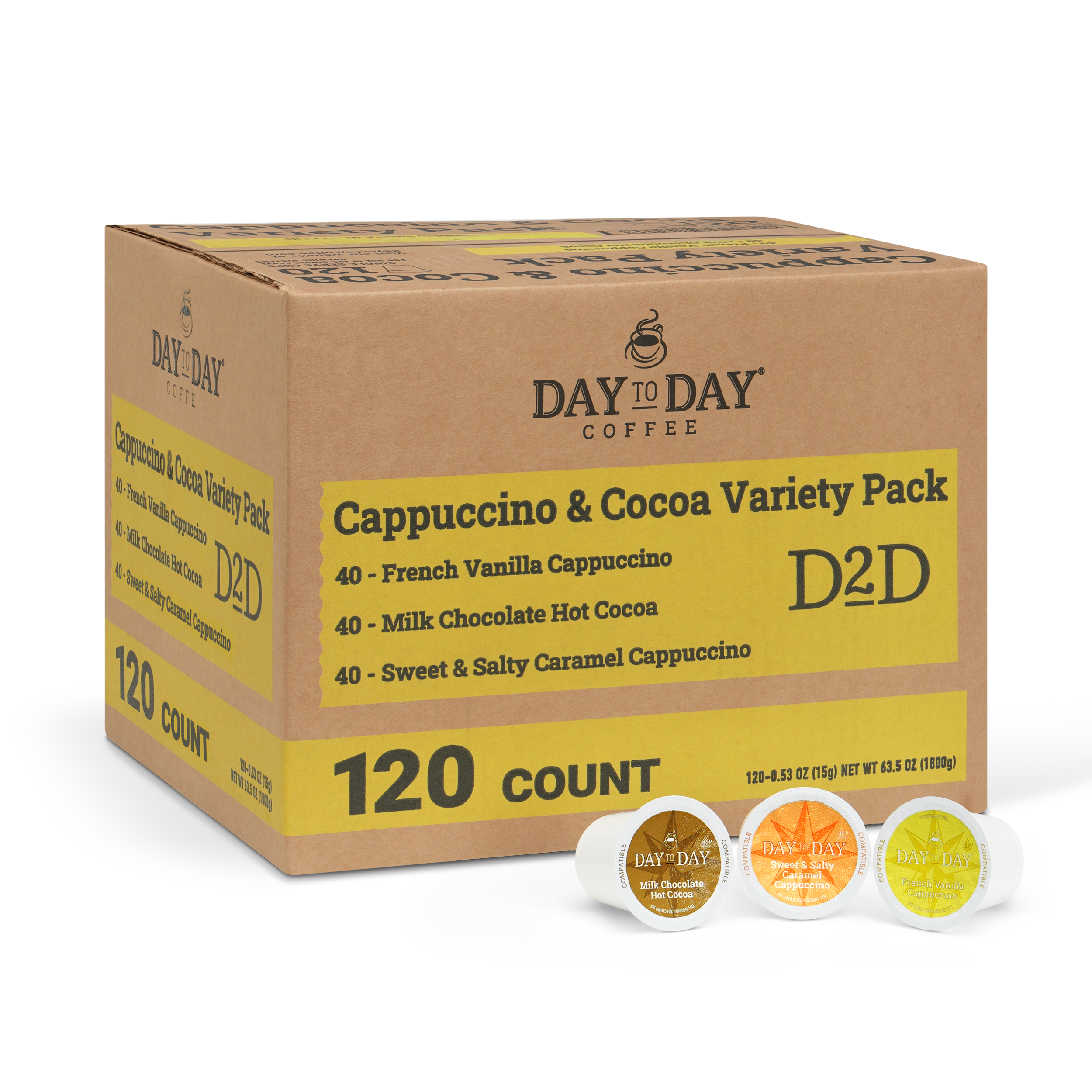Cappuccino, Hot Cocoa Variety Pack Single Serve Coffee Pods