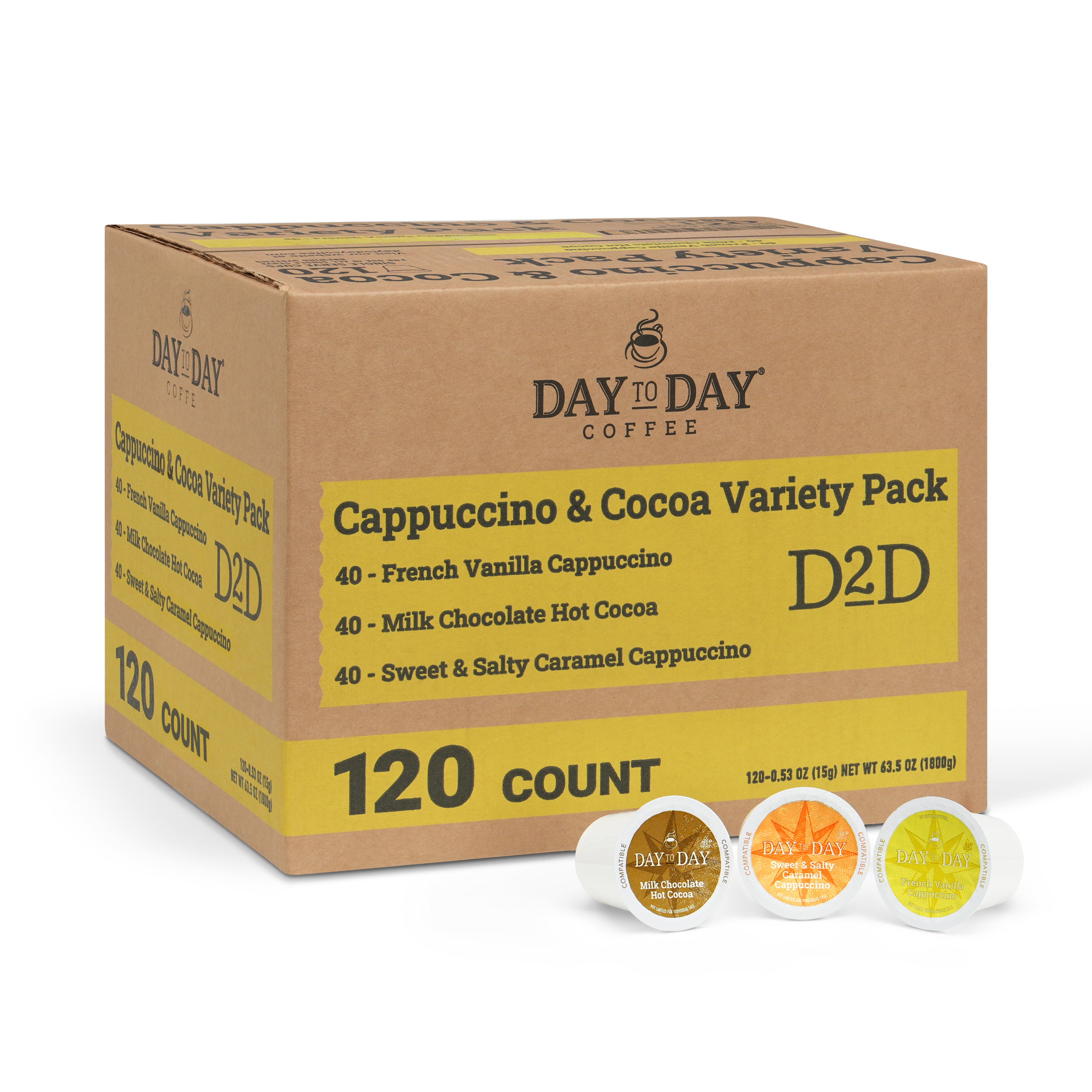 Cappuccino, Hot Cocoa Variety Pack Single Serve Coffee Pods