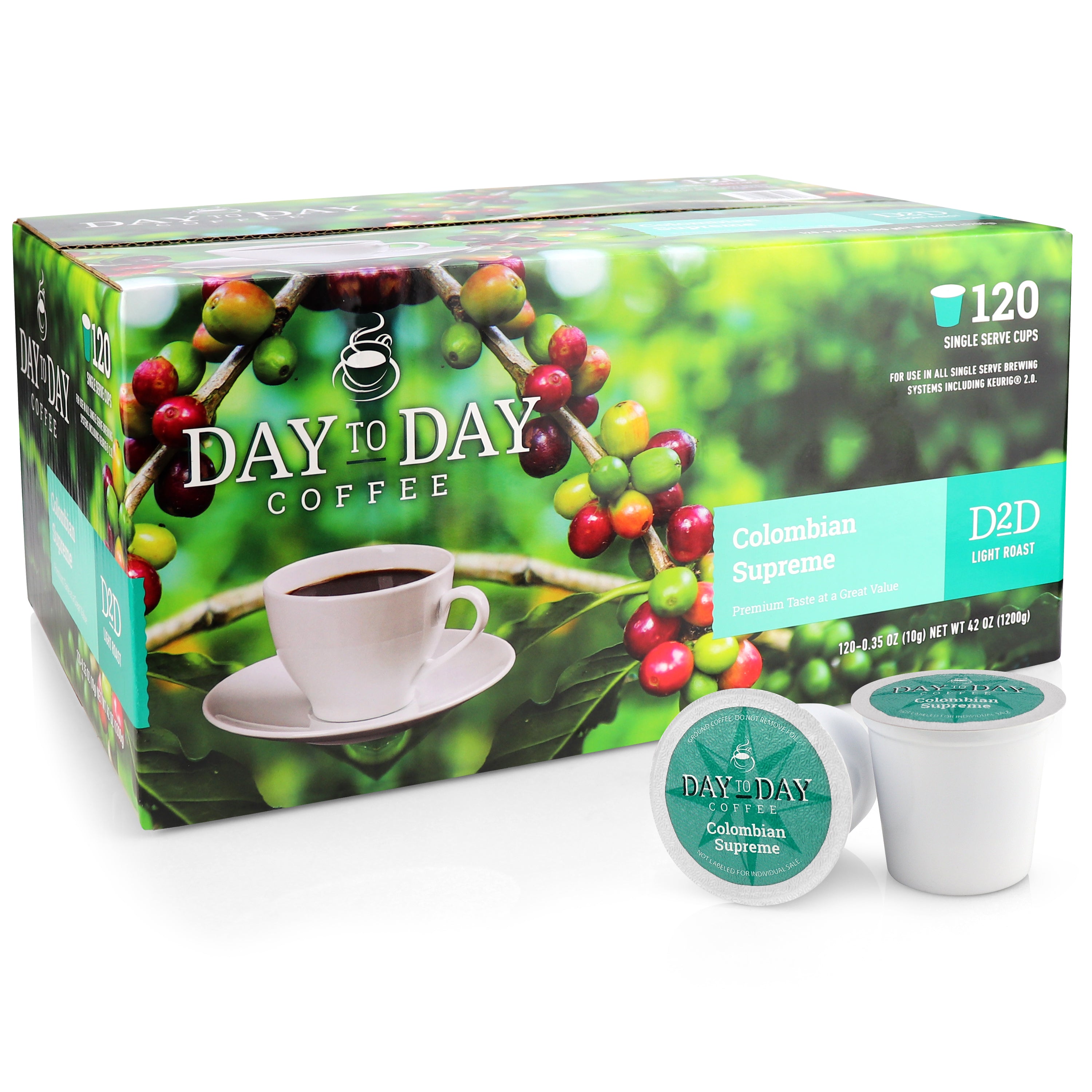 Colombian Supreme Single Serve Coffee Pods - Day to Day Coffee®