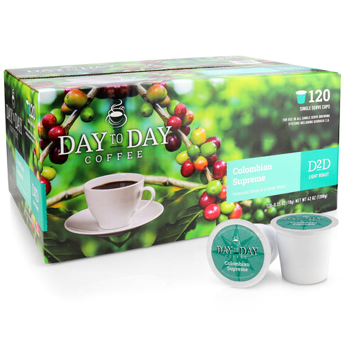 Colombian Supreme Single Serve Coffee Pods - Day to Day Coffee®
