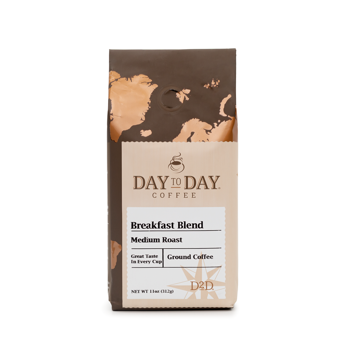 Day to day coffee 11oz breakfast blend medium roast ground coffee - 1