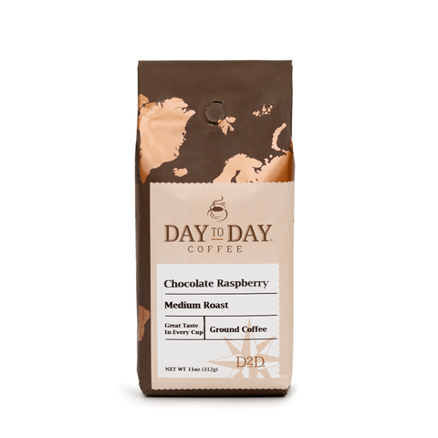 Day to day coffee 11oz chocolate raspberry medium roast ground coffee - 1