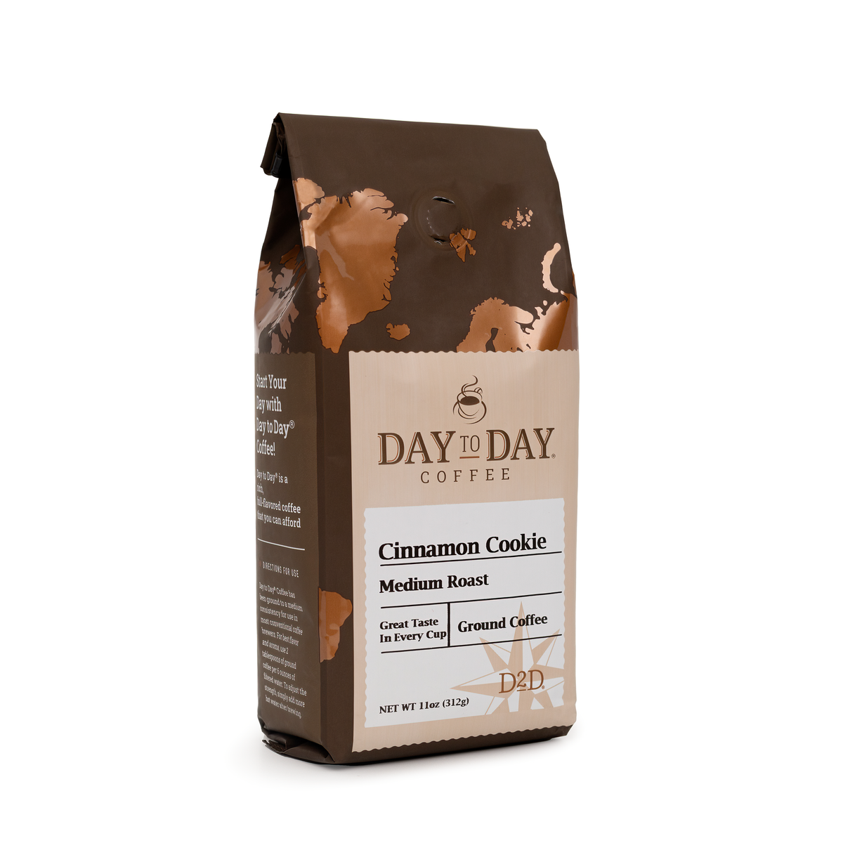 Day to day coffee 11oz cinnamon cookie medium roast ground coffee - 2