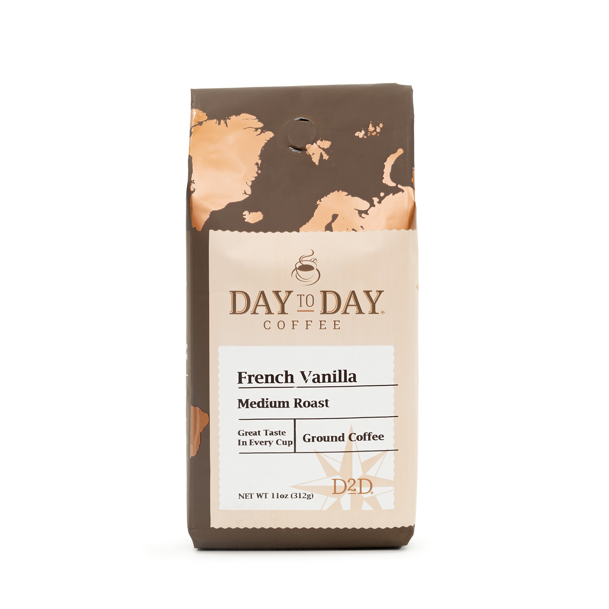 Day to day coffee 11oz french vanilla dark roast ground coffee -1 