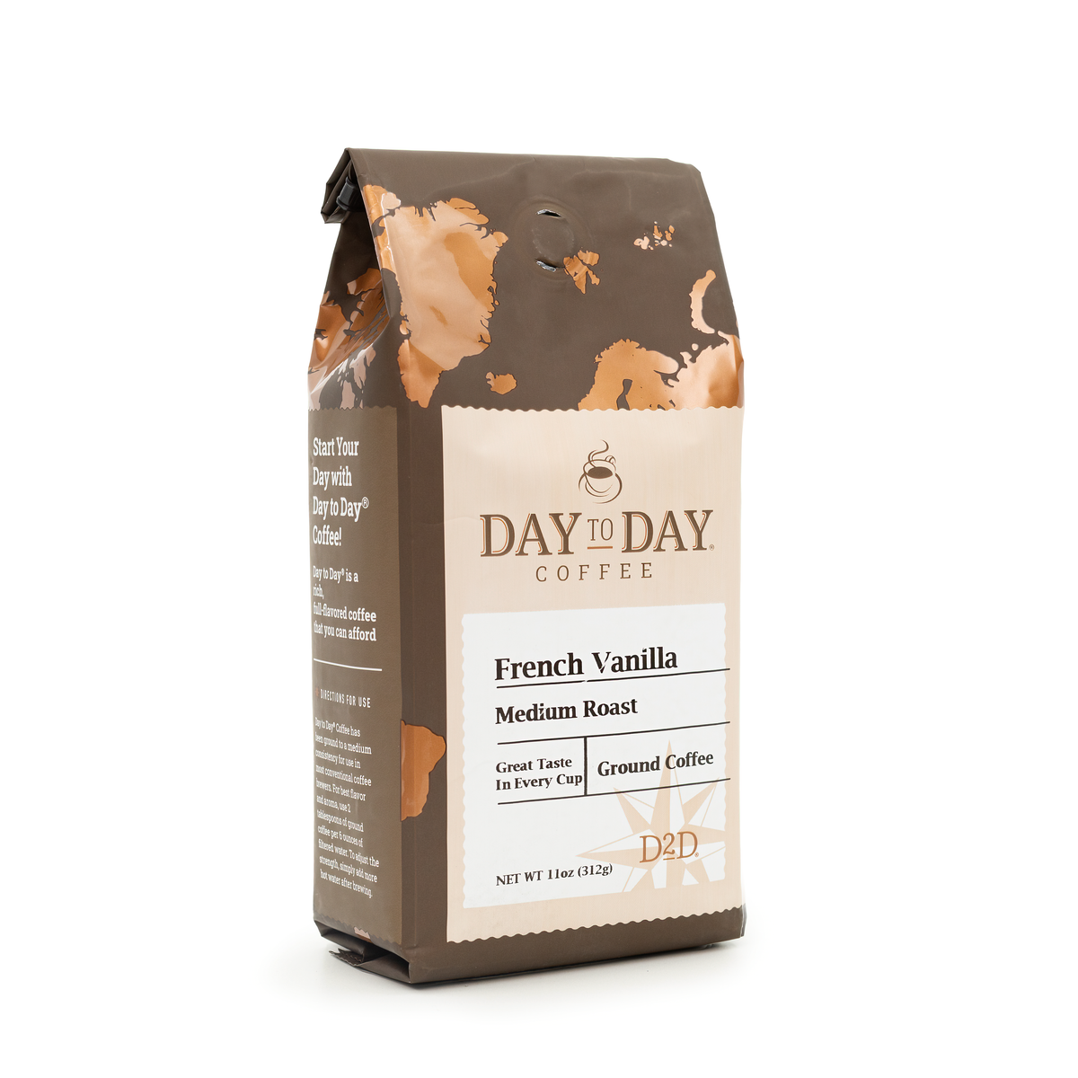 Day to day coffee 11oz french vanilla dark roast ground coffee -3