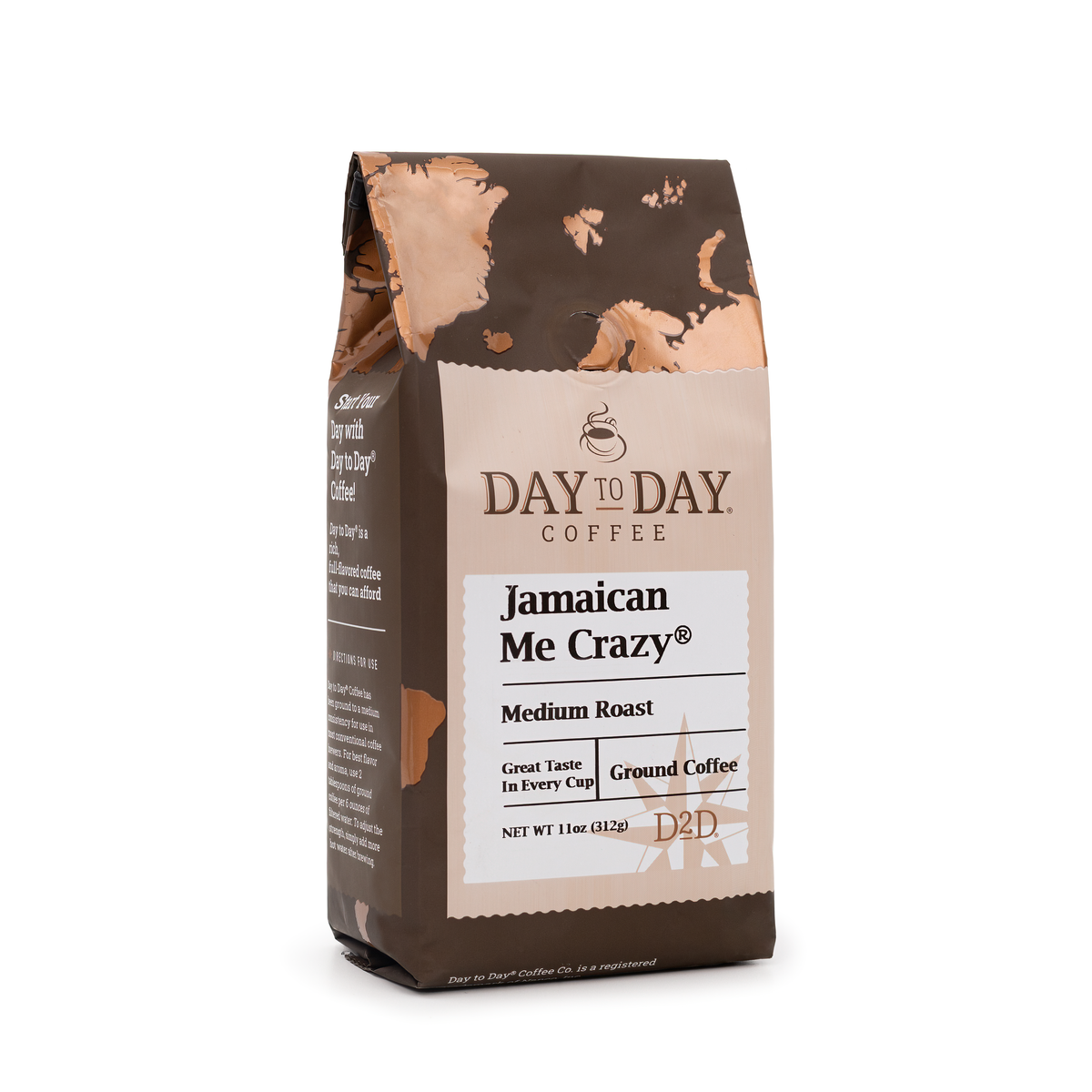 Day to day coffee 11oz jamaican me crazy medium roast ground coffee - 2